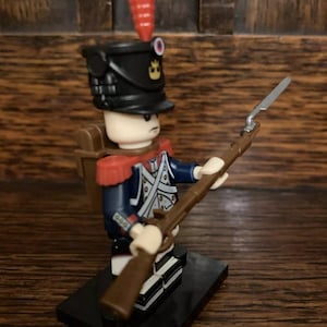 Napoleonic French Line Infantry 55mm Custom Deluxe Compatible Miniature Figurine Wargame Minifigure Wargames Mini Figure