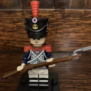 Napoleonic French Line Infantry 55mm Custom Deluxe Compatible Miniature Figurine Wargame Minifigure Wargames Mini Figure