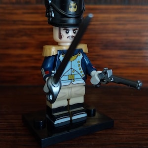 Napoleonic French Line Infantry Officer 55mm Custom Deluxe Miniature Figurine Wargame Minifigure Wargames Mini Figure