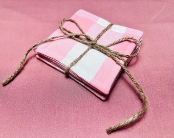 Juego de posavasos de tela hecho a mano (4 posavasos)