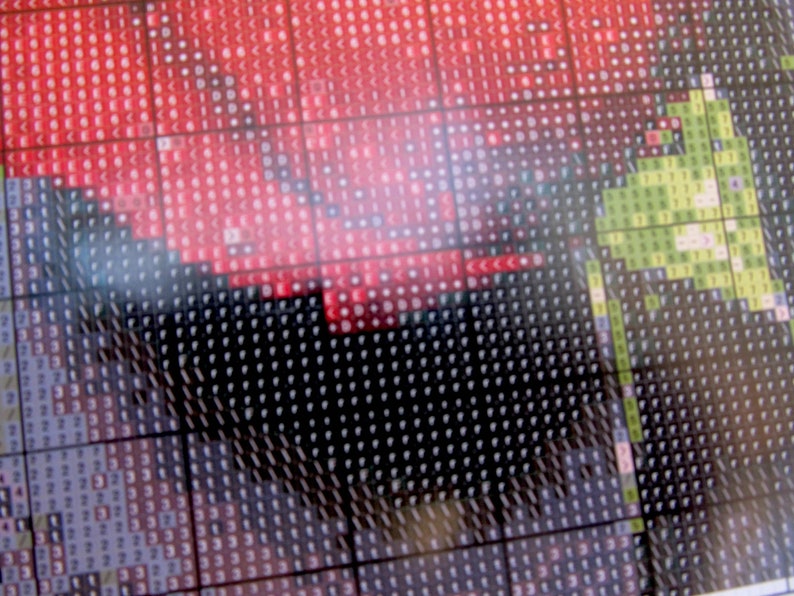 Red Rose Cross Stitch Kit Single Rose Cross Stitch Kit Love Cross Stitch Valentine Cross Stitch Kit