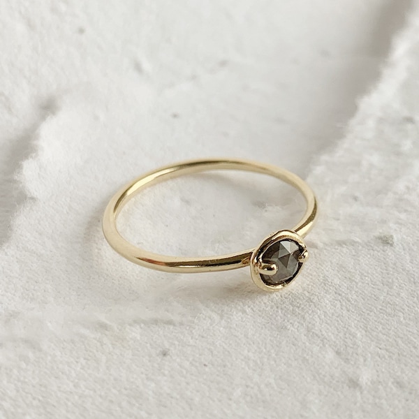 Custom Bespoke Solid Gold Jewellery | Sustainable Ethical Rose Cut Diamond Rings | Handcrafted Wabi Sabi Designs