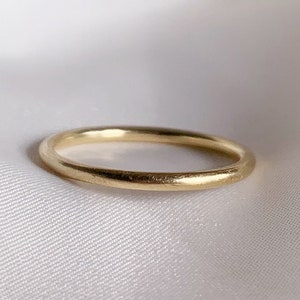 Gold Wedding ring 1.5mm 9ct recycled gold, round ring, Solid 9ct recycled Gold 1.5MM wide, Gold Wedding Band, Dainty Wedding Ring. image 4