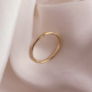 Mini 18ct Recycled Gold Distressed Texture Wedding Band, delicate textured Wedding Ring, image 2