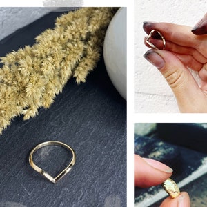 wave detail or curved wedding ring handmade to order in recycled golds by sustainable jeweller rebekah ann uk