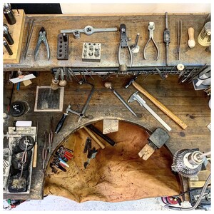 my workbench where i make your jewellery