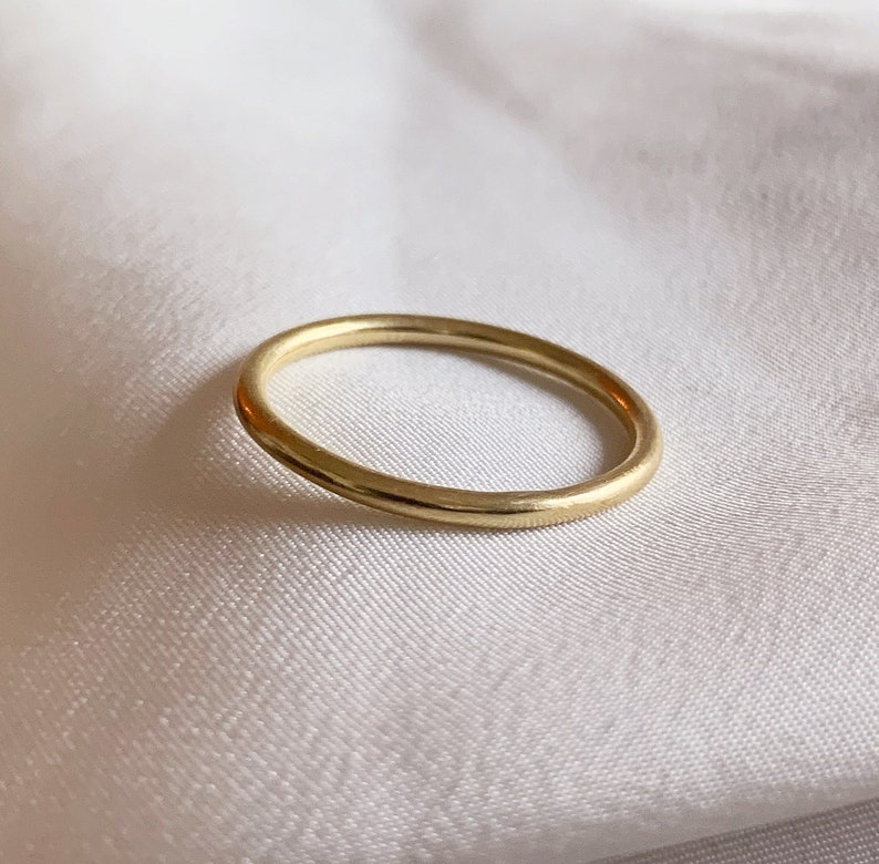 Gold Wedding ring 1.5mm 9ct recycled gold, round ring, Solid 9ct recycled Gold 1.5MM wide, Gold Wedding Band, Dainty Wedding Ring. image 9