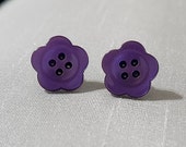 Flower Button Stud Earrings, Gifts for Her, Gifts for Mom, Floral Earrings, Flower Jewelry, Mother's Day, Simple Stud Earrings