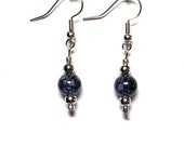 Black Speckled Dangle Earrings, Mother's Day, Gifts for Her, Gifts for Mom, Unique Earrings, Everyday Jewelry