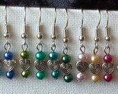 Infinity Heart Dangle Earrings / Wedding Earrings / Bridesmaid Gifts / Formal Jewelry / Custom Wedding Jewelry / Gifts for Her / 10105
