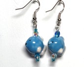Blue Fish Dangle Earrings, Fish Earrings, Animal Earrings, Gifts for Her, Gifts for Mom, Unique Gifts, Unique Earrings, Unique Jewelry