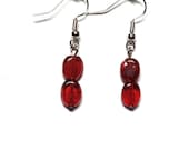 Garnet Red Dangle Earrings / Red Jewelry / Gifts for Mom / Mother's Day / Gifts for Her / Everyday Jewelry / Formal Earrings / Bridesmaids