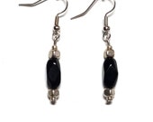 Black Bar Dangle Earrings / Formal Earrings / Gifts for Mom / Gifts for Her / Unique Gifts / Unique Jewelry / Black Jewelry / 10119