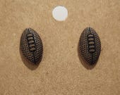 Football Button Stud Earrings