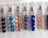 Geo Bead Dangle Earrings / Funky Earrings / Fun Jewelry / Gifts for Her / Gifts for Mom / Everyday Jewelry / Formal Jewelry / 10088