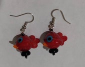 Happy Chicken Dangle Earrings, Chicken Earrings, Chicken Jewelry, Animals Earrings, Animal Jewelry, Gifts for Her, Gifts for Mom