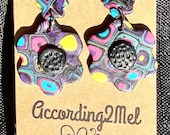 Flower Dangle Earrings / Bright Colored Earrings/ Gifts for Her / Gifts for Mom / Mother's Day / Fun Earrings / Unique Earrings / 10149