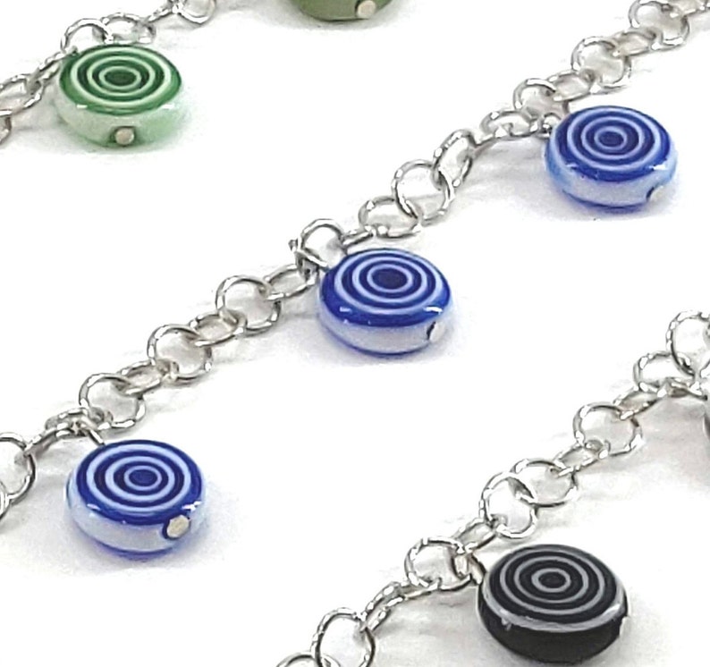 Lollipop Swirl Bead Charm Bracelet / Unique Gifts / Gifts for Her / Gifts for Mom / Fun Jewelry / Gifts Under 20 / 10044 image 3