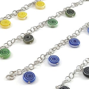 Lollipop Swirl Bead Charm Bracelet / Unique Gifts / Gifts for Her / Gifts for Mom / Fun Jewelry / Gifts Under 20 / 10044 image 2