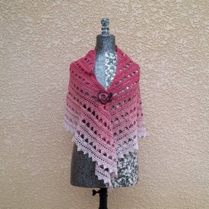 Strawberry Vanilla crochet shawl.
