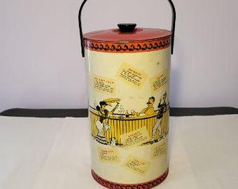 Ice Bucket Illustrated with Drink Recipes