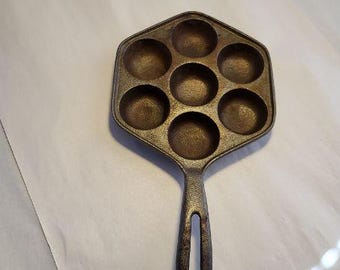 Danish Cast Iron Aebleskiver Pan