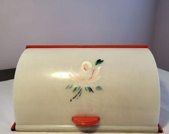 Vintage Hand-Painted Bread Box