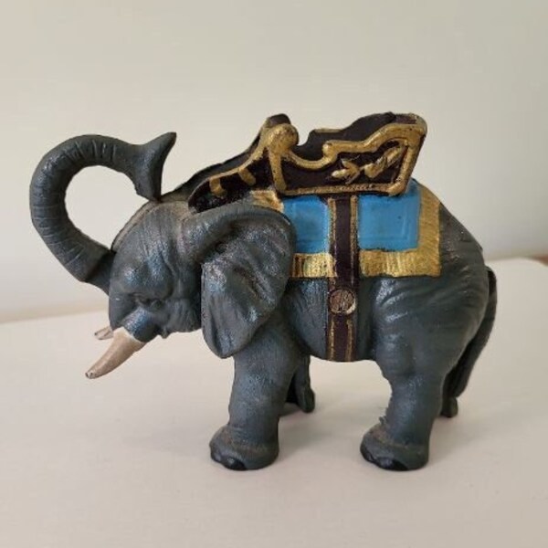 Elephant Mechanical Bank, Cast Iron, Working Condition