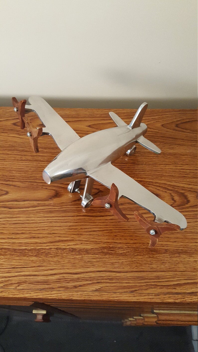 Metal Airplane Sculpture Home Decor Office Decor Aviation Etsy