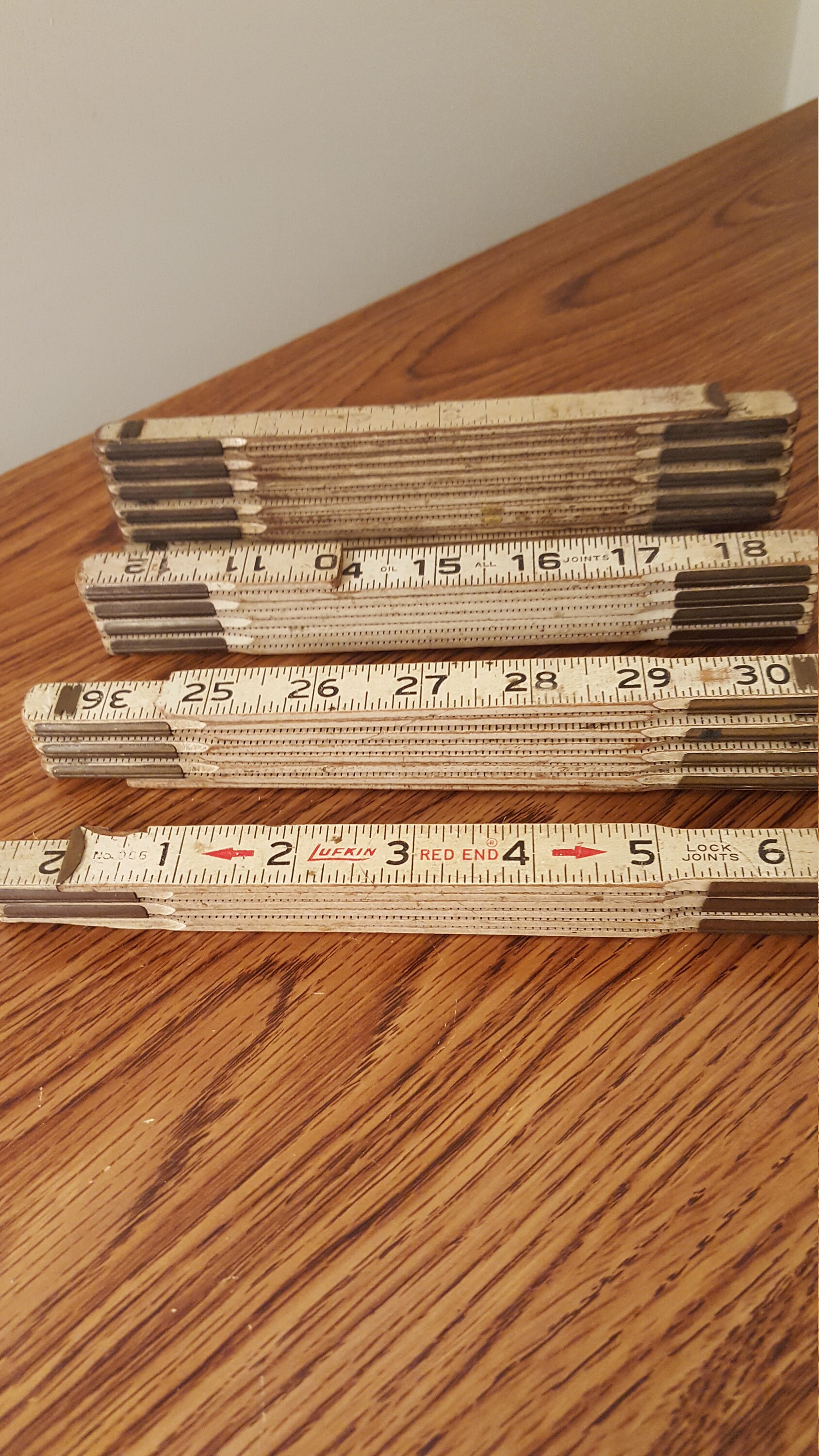 Reglas plegables de madera 1 regla completa y 3 reglas | Etsy