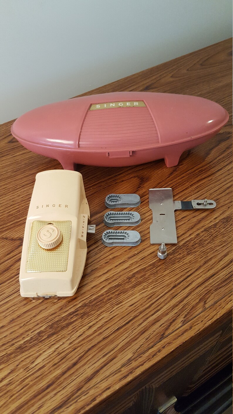 Singer Buttonhole Maker in Original Pink Case Sewing Sewing Etsy
