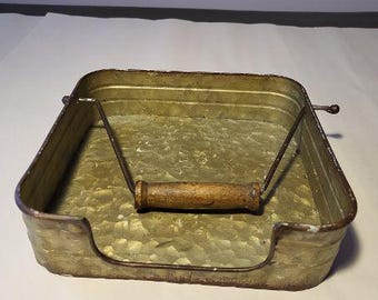 Galvanized Napkin Holder, Indoor or Outdoor