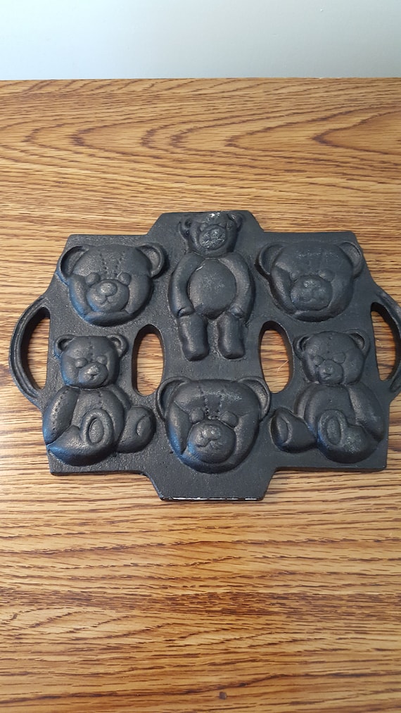 Cast Iron Teddy Bear Mold Baking Mold Etsy