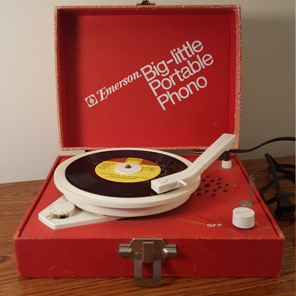 Emerson Big-Little Portable Phono, Record Player, Phonograph