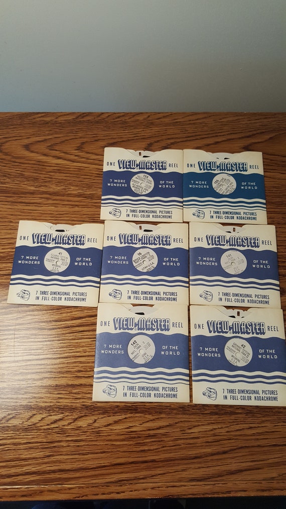 Sawyer's View-master Stereoscope With Light Attachment, 13 View-master Reels  of National Parks and Washington DC -  Canada