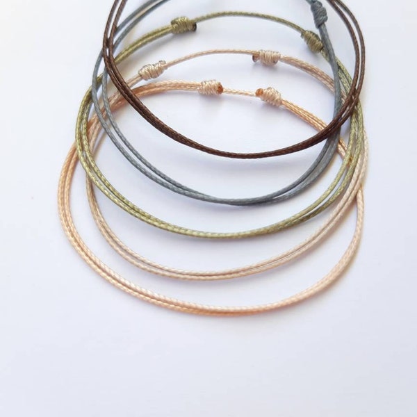 Bracelet ficelle minimaliste unisexe