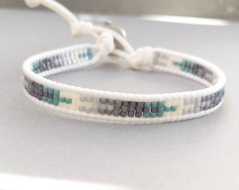 Bracelet tissé en perles miyuki pour femme