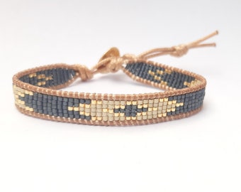 easter woman gift, Dainty bracelet woven with seeds beads for woman