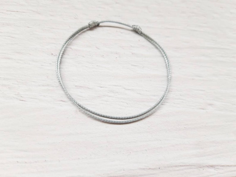 Bracelet cordon fin minimaliste unisexe, bracelet ficelle image 5