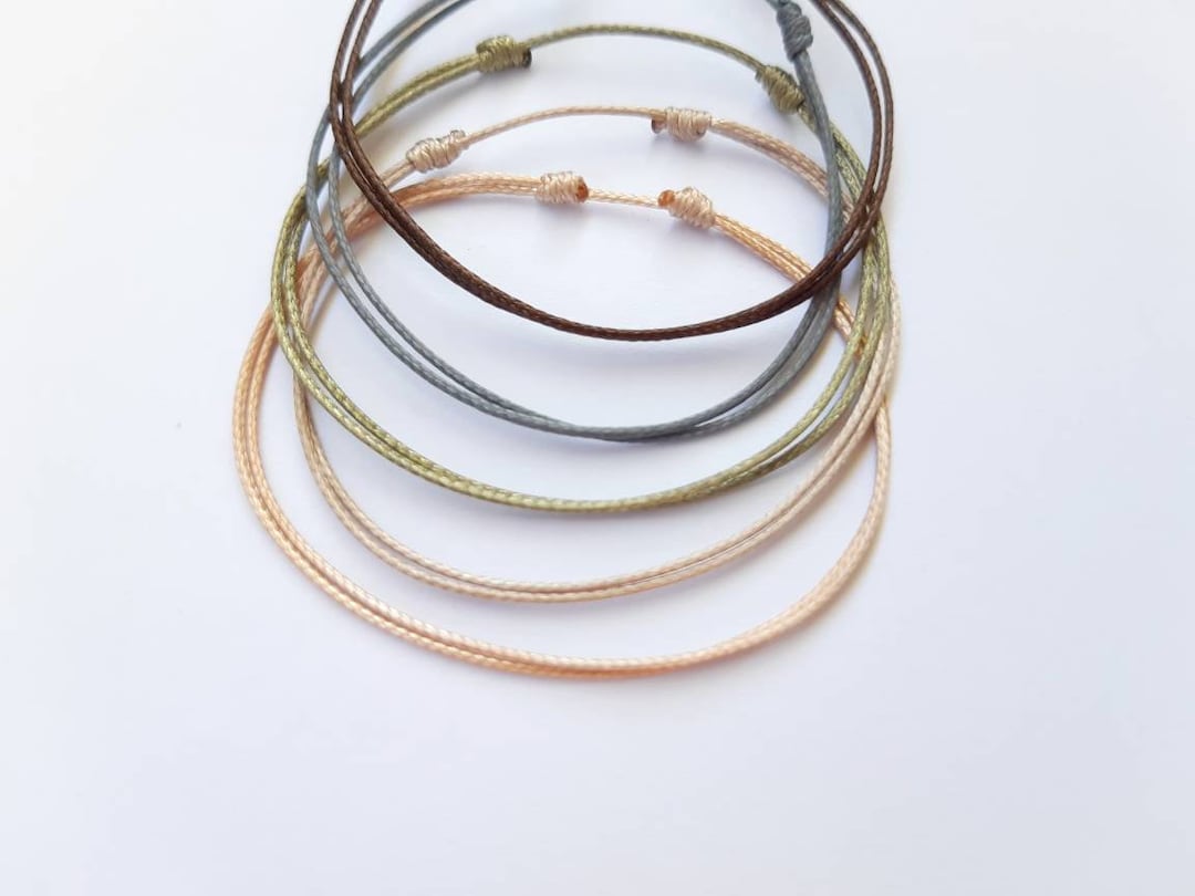 Minimalist String Thread Bracelet for Couples Gift, Frienship Gift - Etsy
