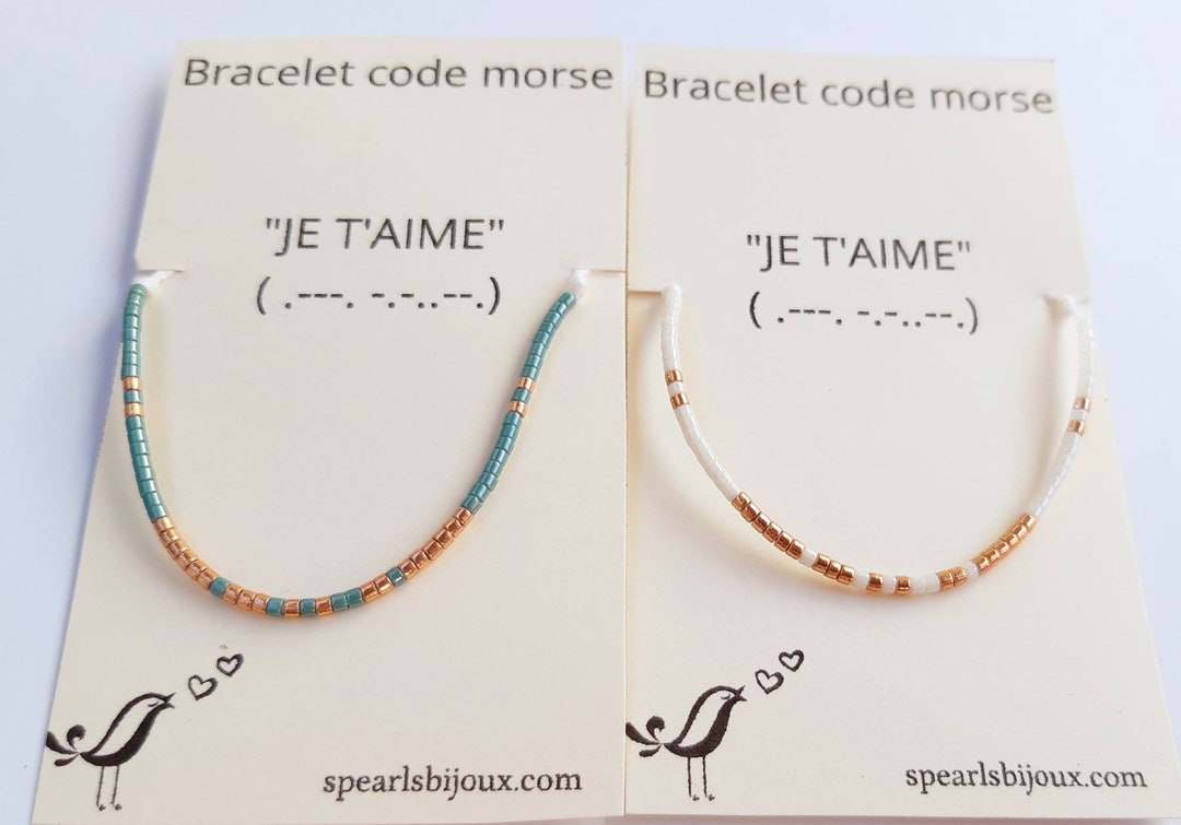 A mon Chéri - Je t'aime - Bracelet Code Morse – Rayon d'Amour