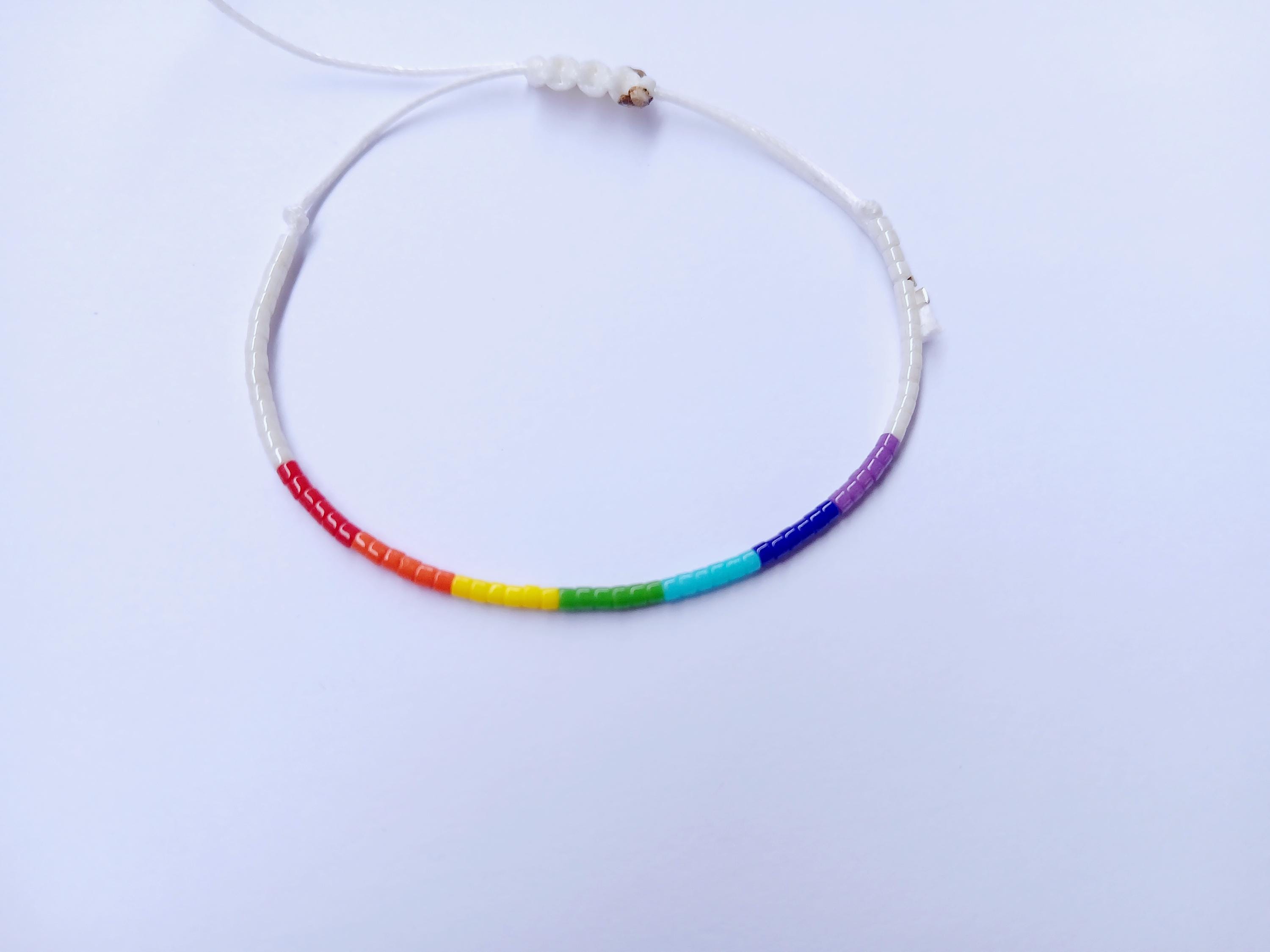 Rainbow Bracelet Made up of Tiny Miyuki Seed Bead for Woman, Man - Etsy