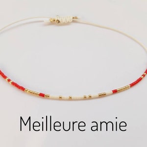 Personalized women's gift idea, friendship bracelet with best friend morse code, handmade bracelet image 8
