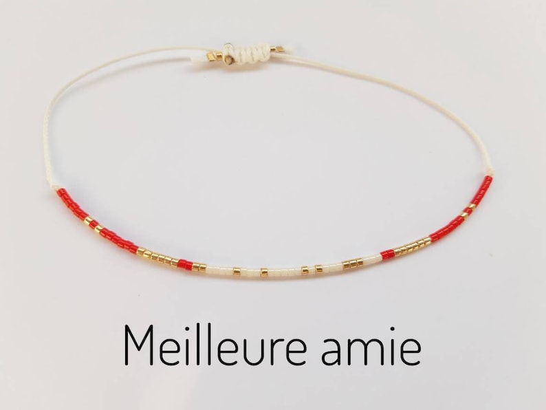 Personalized women's gift idea, friendship bracelet with best friend morse code, handmade bracelet image 8