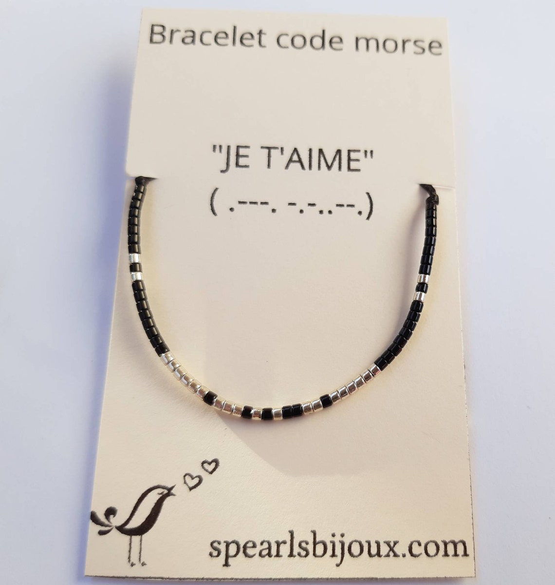 Bracelet code morse je t'aime bracelet Etsy