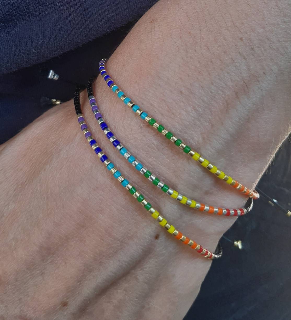 Rainbow Bracelet Made up of Miyuki Bead for Woman, Man Gift Idea - Etsy
