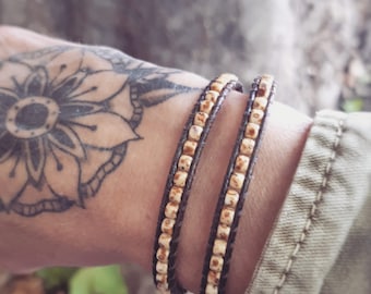 Boho chic pearl bracelet, gift idea for women, men.