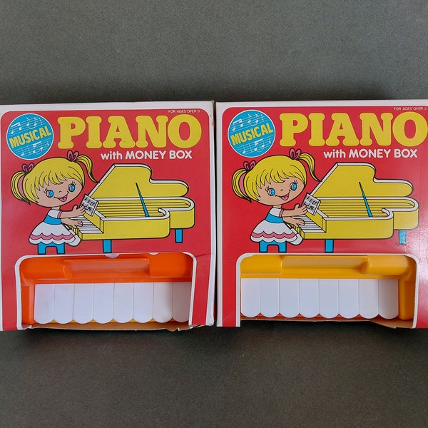 Vintage Toy Musical Grand Piano With Money Box Unique Gifts Retro Collections