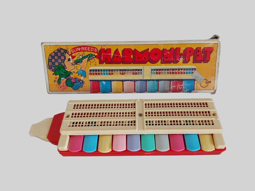 Vintage Harmoni Pet Harmonica Melodica in Original Box Musical Instrument Cult Keymonica Kid's