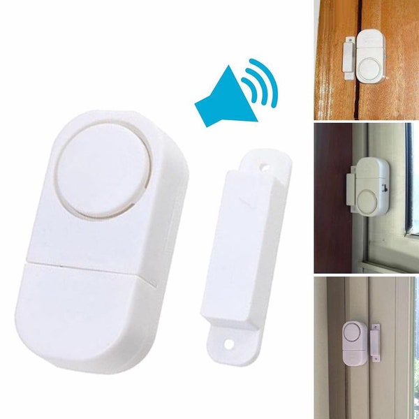 Wireless Home Window & Door Security Alarm System Magnetic Sensor 90 dB Compact and Easily Mounted